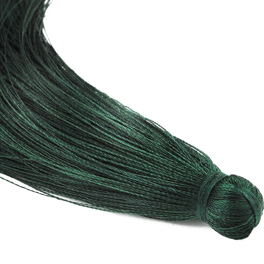 8cm Silky Tassels,Korea Handmade Long Jewelry Tassels,Dark Green Fashion Mala Necklace Tassels, 20pcs/lot