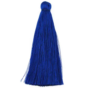 8cm Silky Tassels,Korea Handmade Long Jewelry Tassels,Sapphire blue Fashion Mala Necklace Tassels, 20pcs/lot