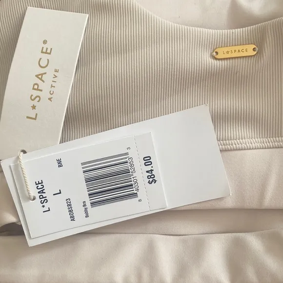 (A8) L*Space Women's Bobby Bra ONLY, Color: Bone, Size Large, NWT