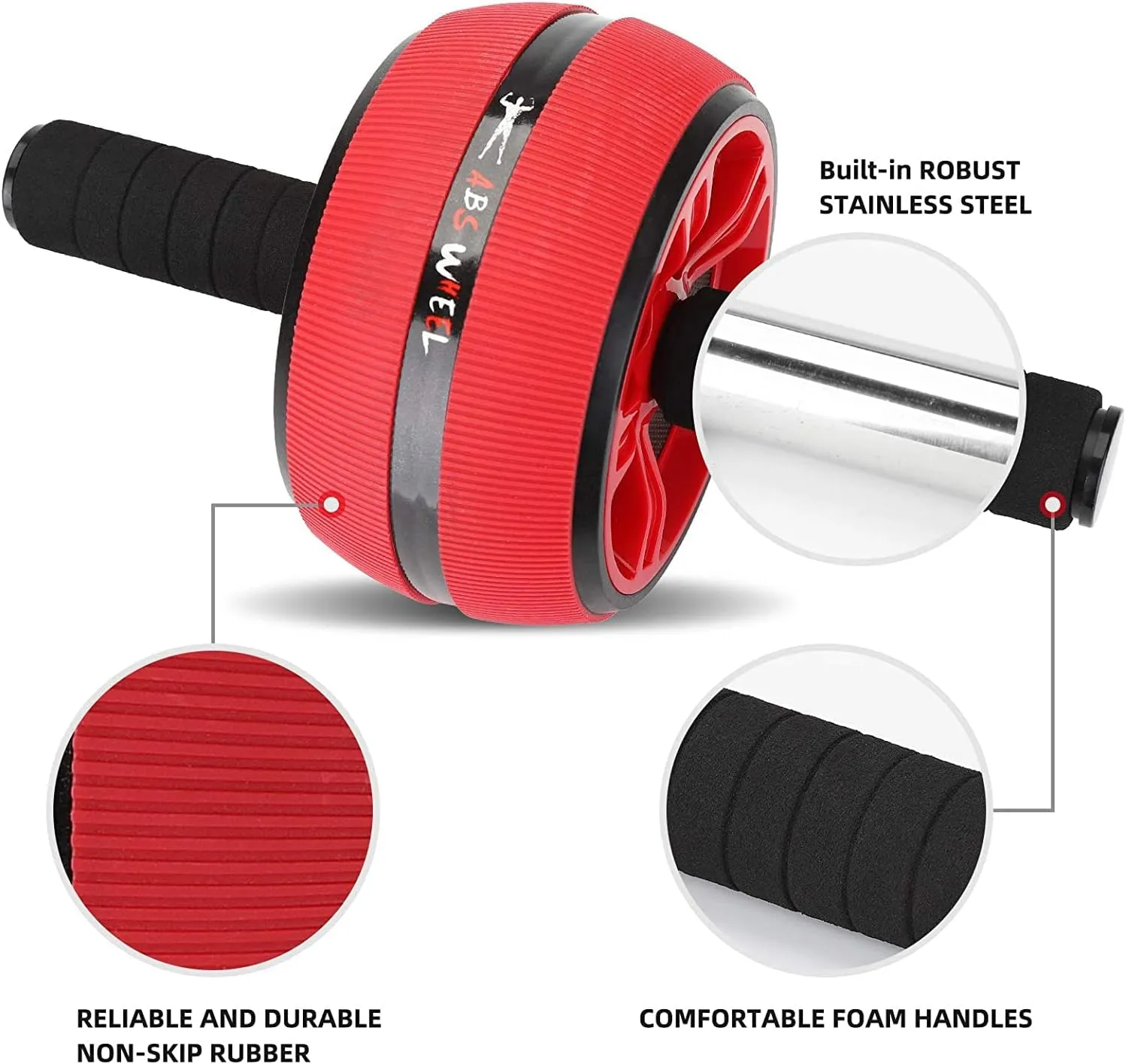 Ab Roller Wheel, Abs Workout Equipment for Abdominal & Core Strength Training