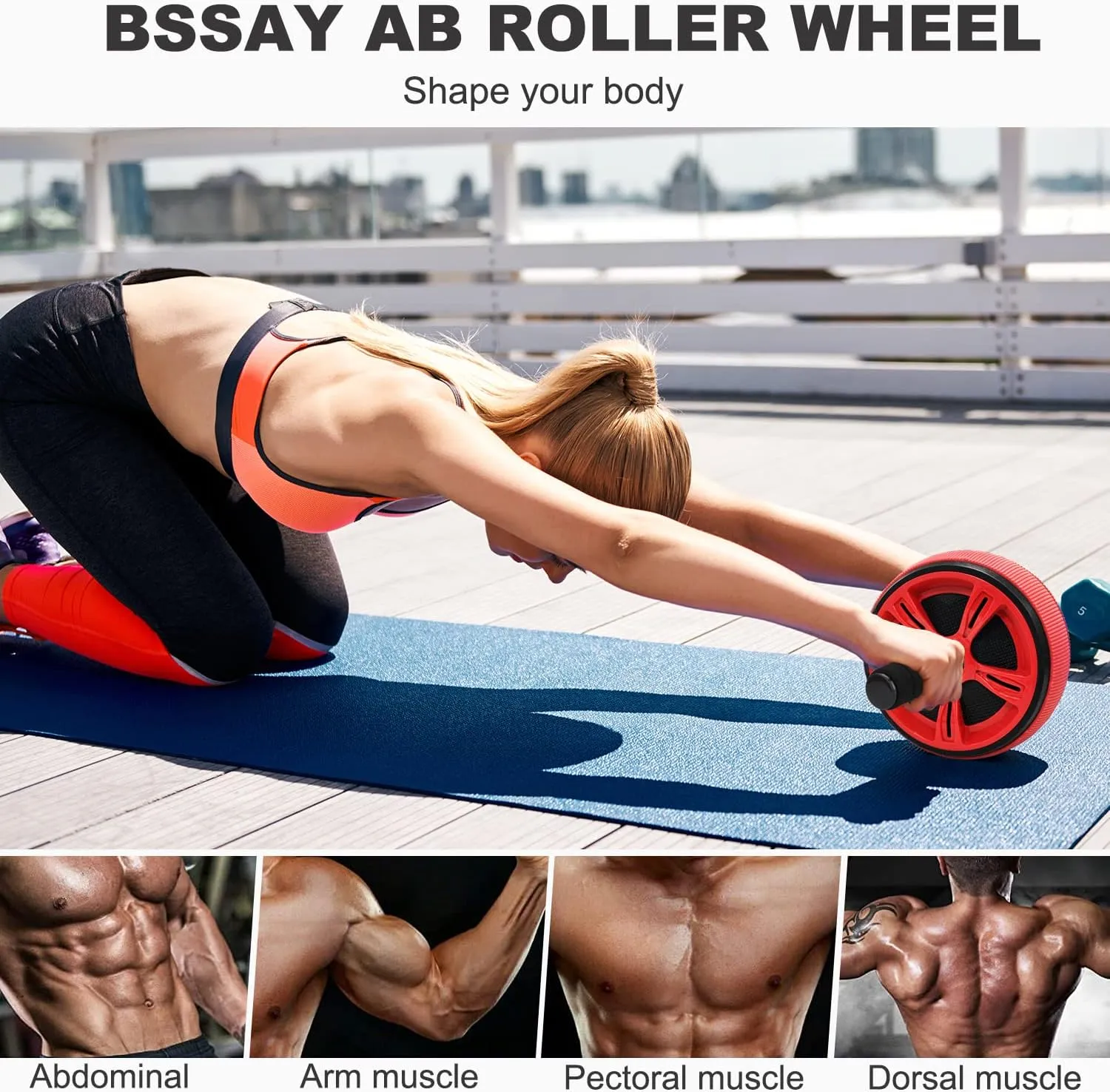Ab Roller Wheel, Abs Workout Equipment for Abdominal & Core Strength Training