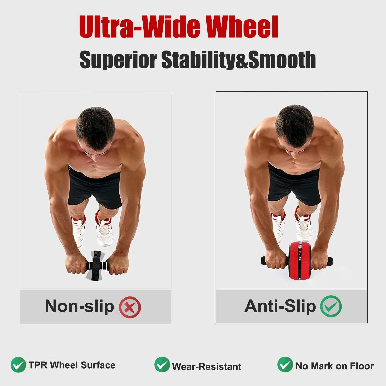 Ab Roller Wheel, Abs Workout Equipment for Abdominal & Core Strength Training