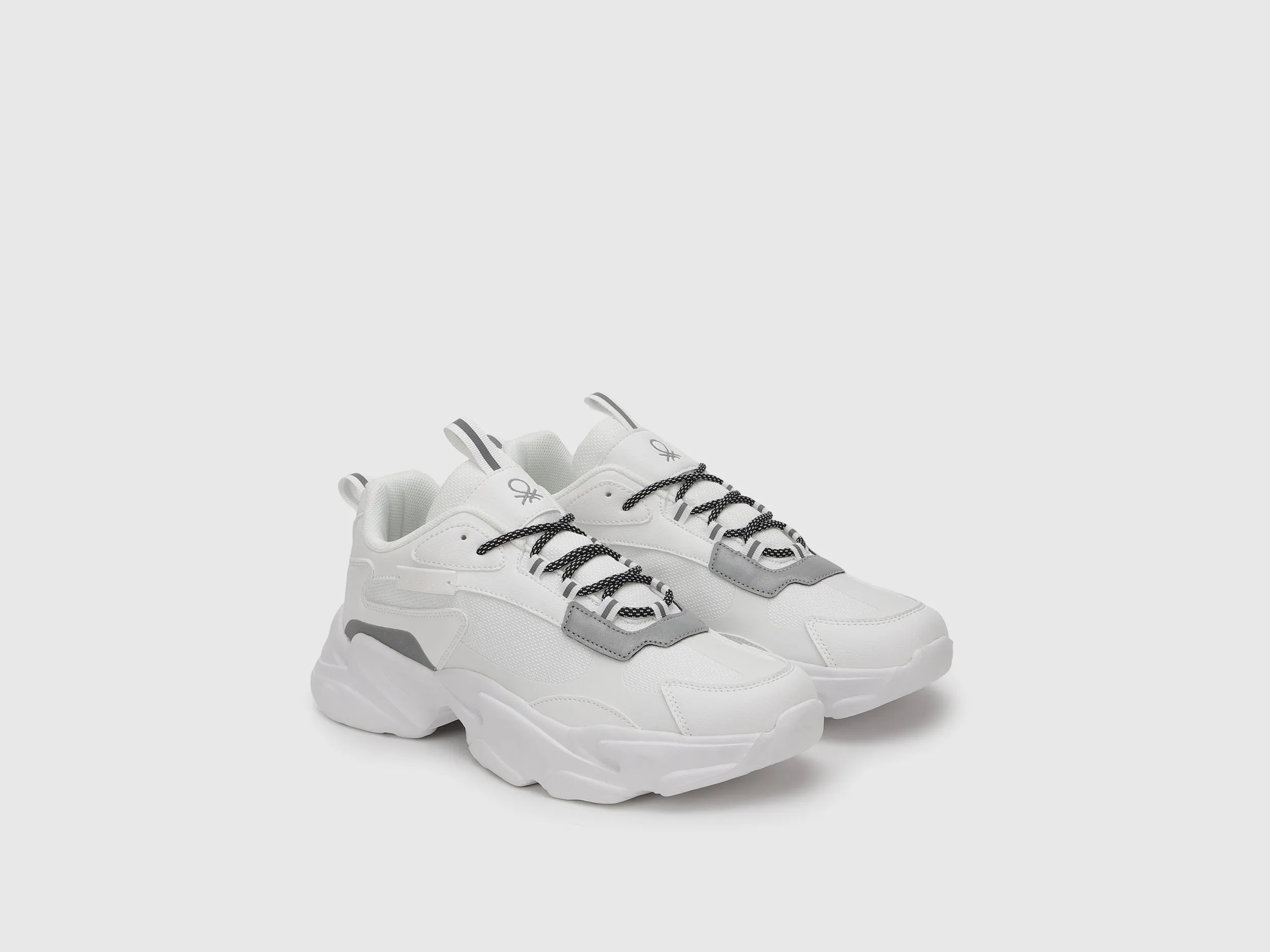 Abstract Pattern Lace-Up Sneakers