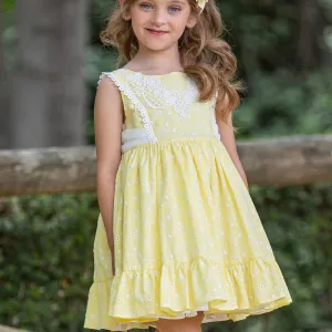 ABUELA TATA - Easter Puffball Dress - Yellow