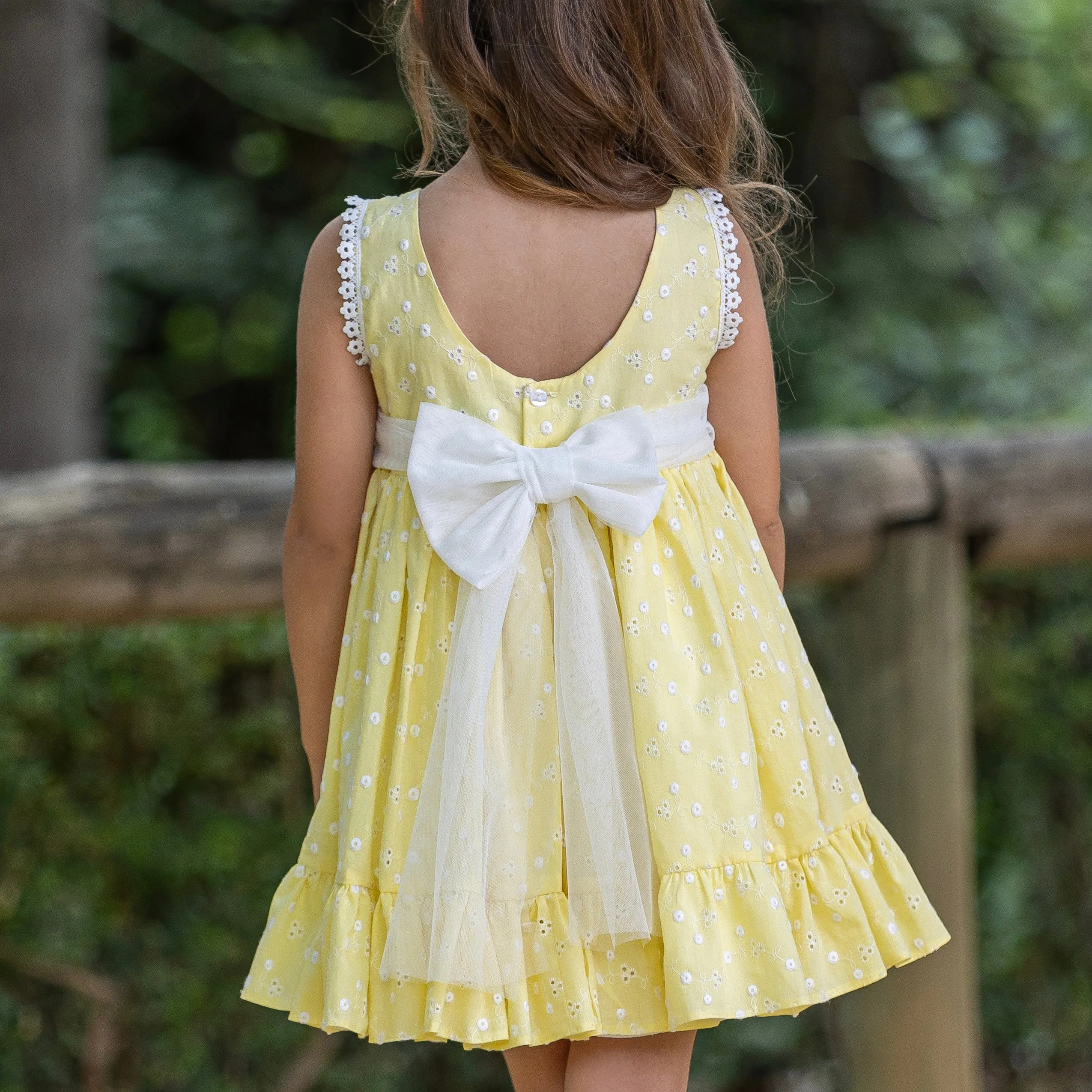 ABUELA TATA - Easter Puffball Dress - Yellow
