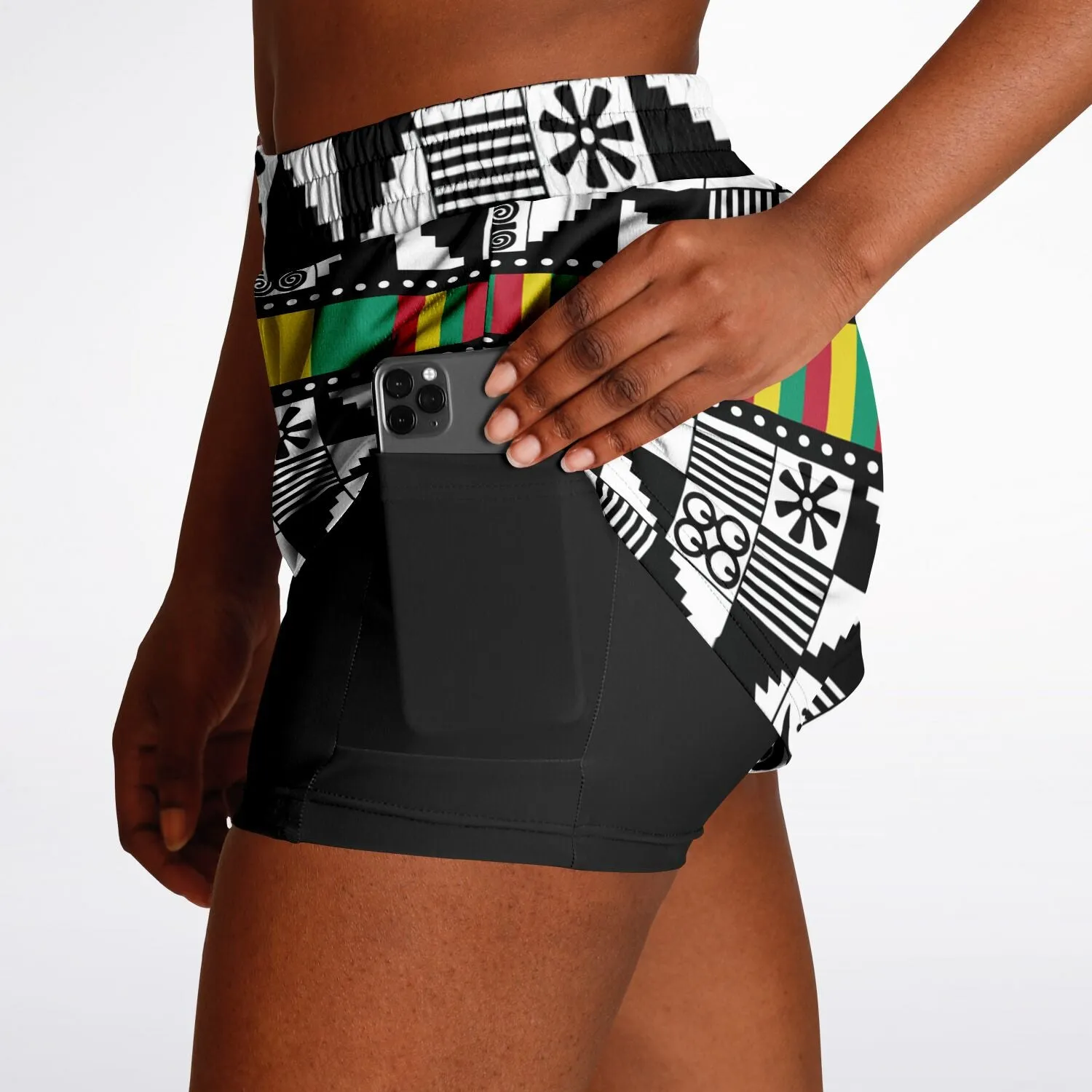 Adinkra Women's 2-in-1 Shorts