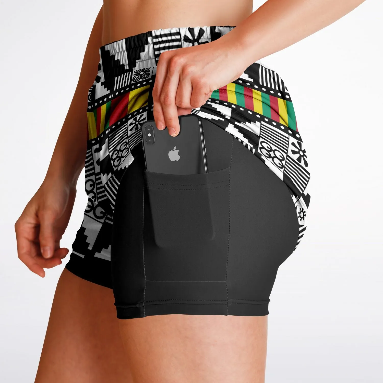 Adinkra Women's 2-in-1 Shorts