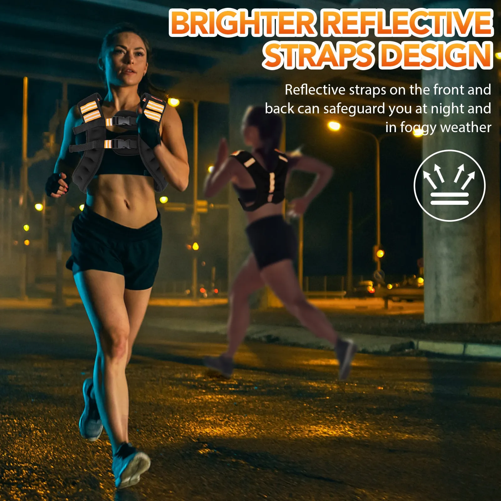 Adjustable Weighted Vest with Ankle Weight Strength Training