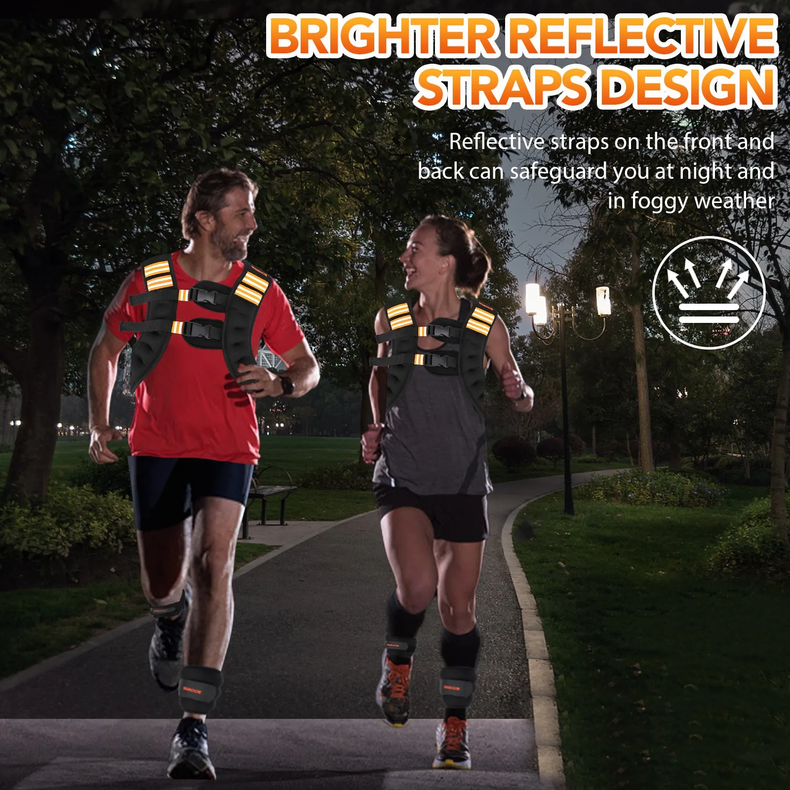 Adjustable Weighted Vest with Ankle Weight Strength Training