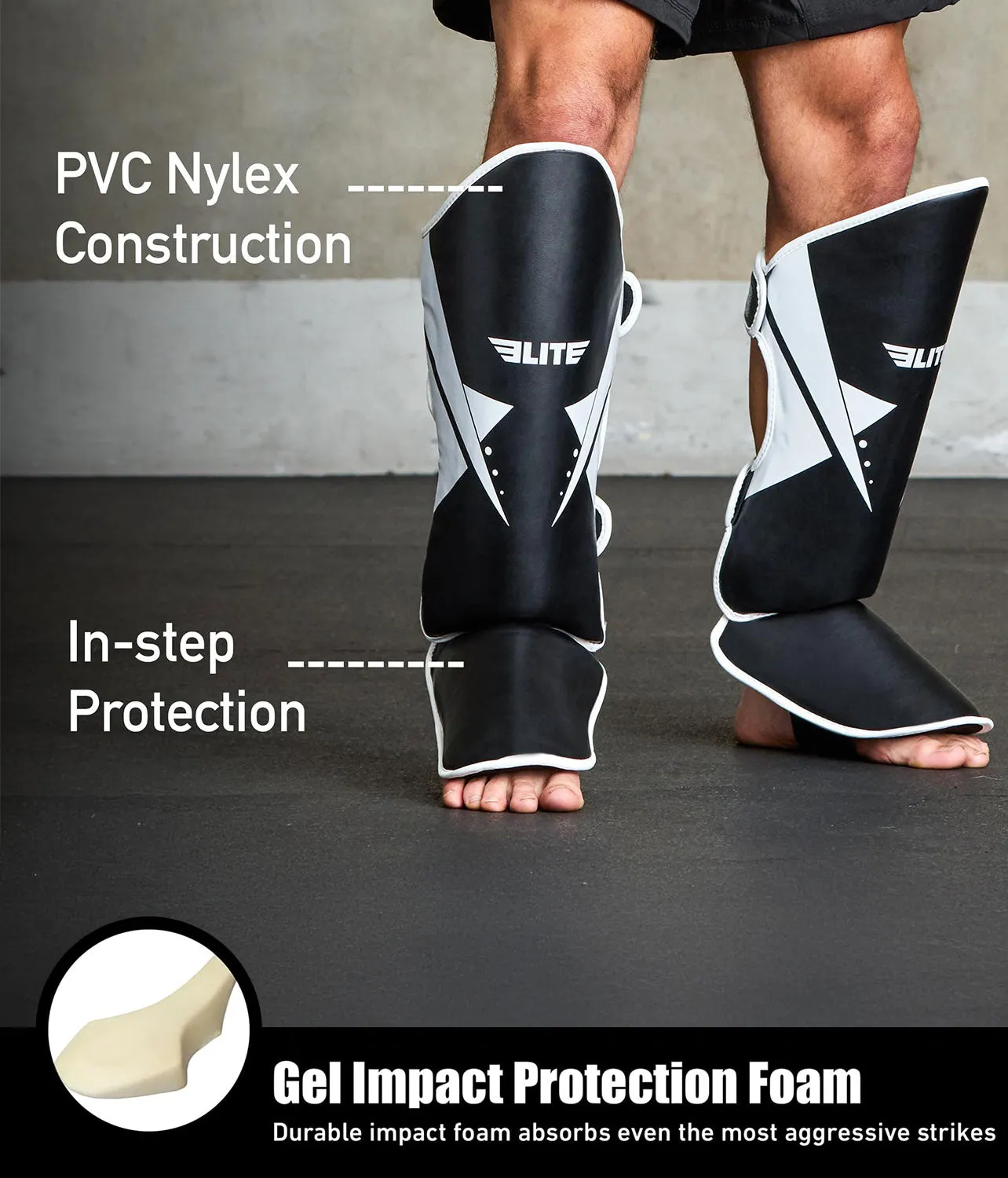 Adults' Star White Training Shin Guards