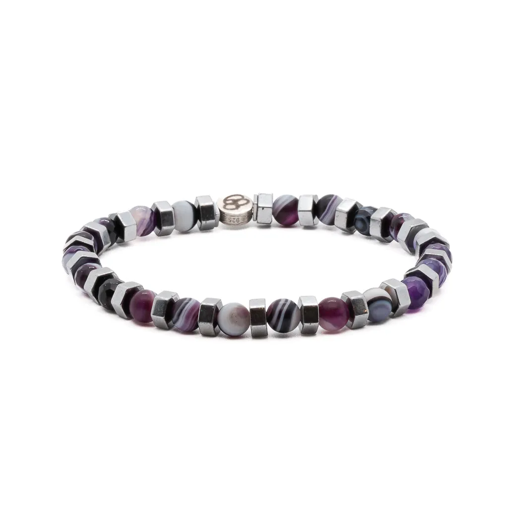 Agate Stone Aura Beaded Bracelet