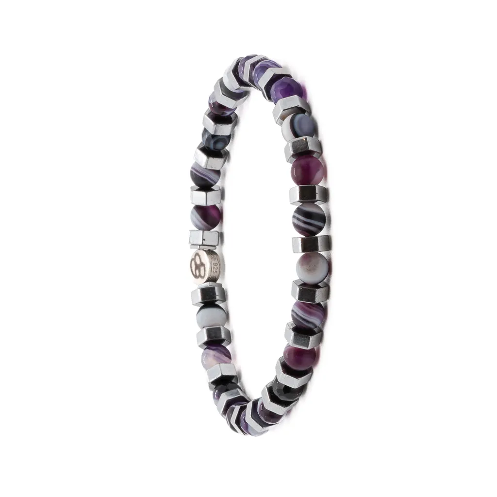 Agate Stone Aura Beaded Bracelet