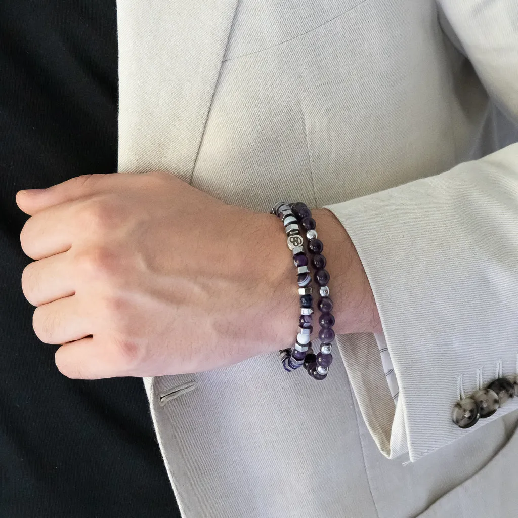 Agate Stone Aura Beaded Bracelet