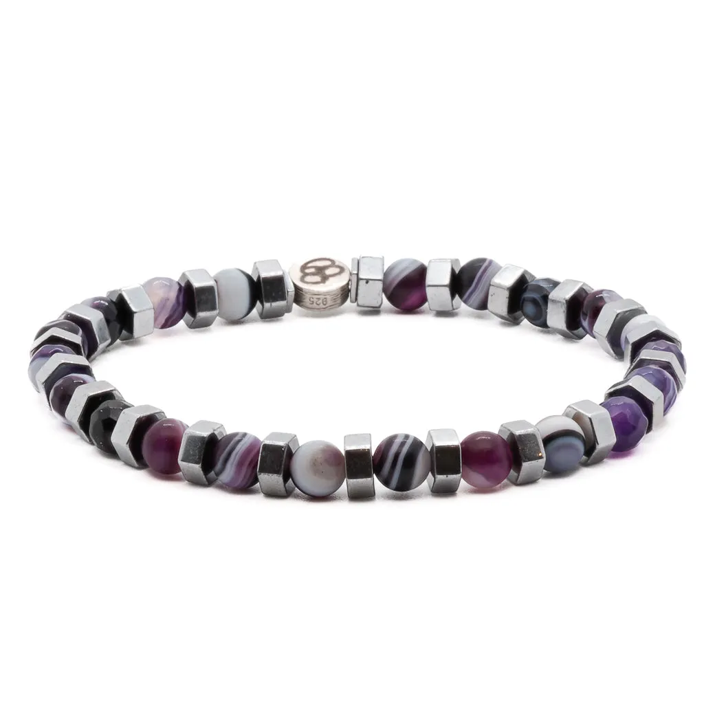 Agate Stone Aura Beaded Bracelet