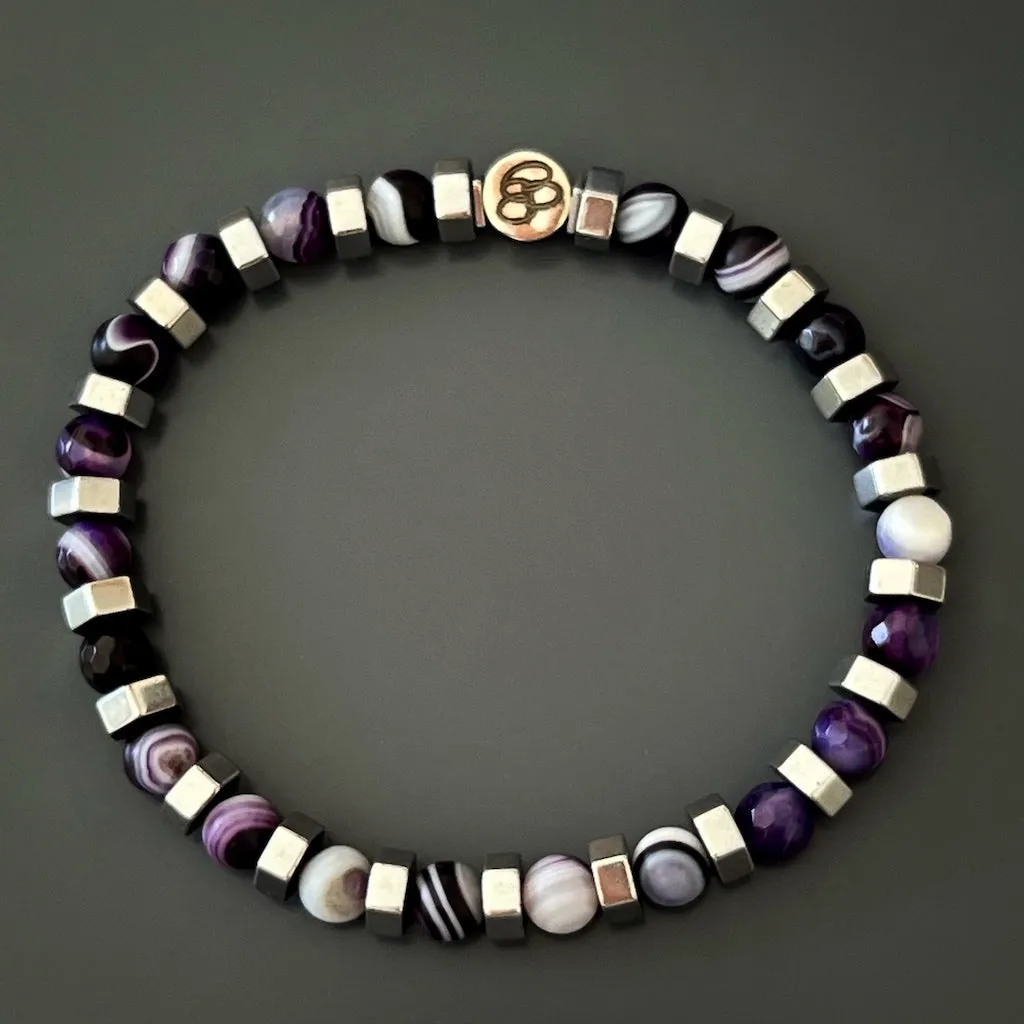 Agate Stone Aura Beaded Bracelet