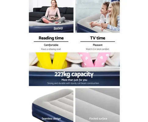 Air Bed Beds Mattress Single Size Sleep Built-in Pump Camping Inflatable