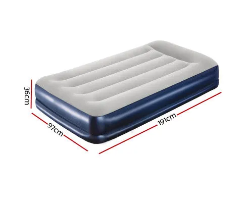 Air Bed Beds Mattress Single Size Sleep Built-in Pump Camping Inflatable
