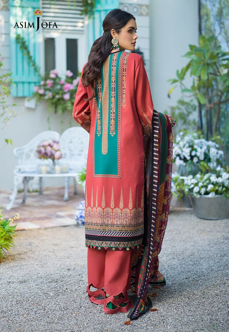 AJPR-12 | Asim Jofa Prints Rania Collection 2022 | Unstitched Embroidered Lawn Suits