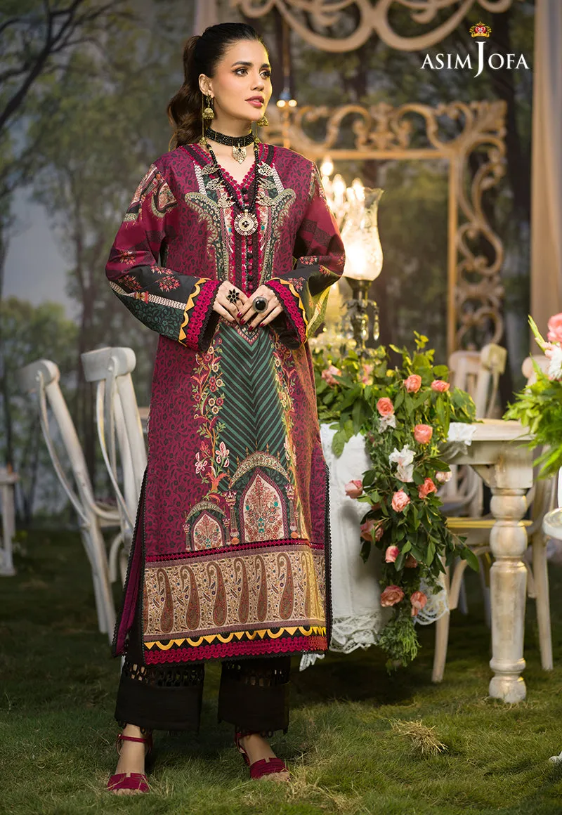 AJPR-26 | Asim Jofa Prints Rania Collection 2022 | Unstitched Embroidered Lawn Suits
