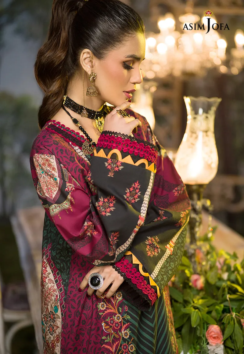 AJPR-26 | Asim Jofa Prints Rania Collection 2022 | Unstitched Embroidered Lawn Suits