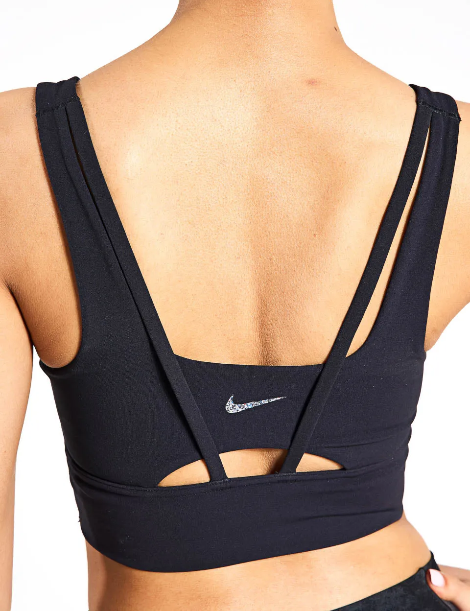 Alate Ellipse Longline Sports Bra - Black/Sail
