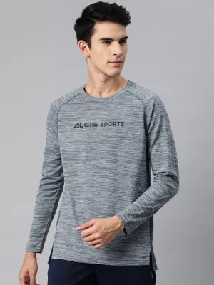 Alcis Men Brand Logo Printed Anti Static Slim Fit T-shirt