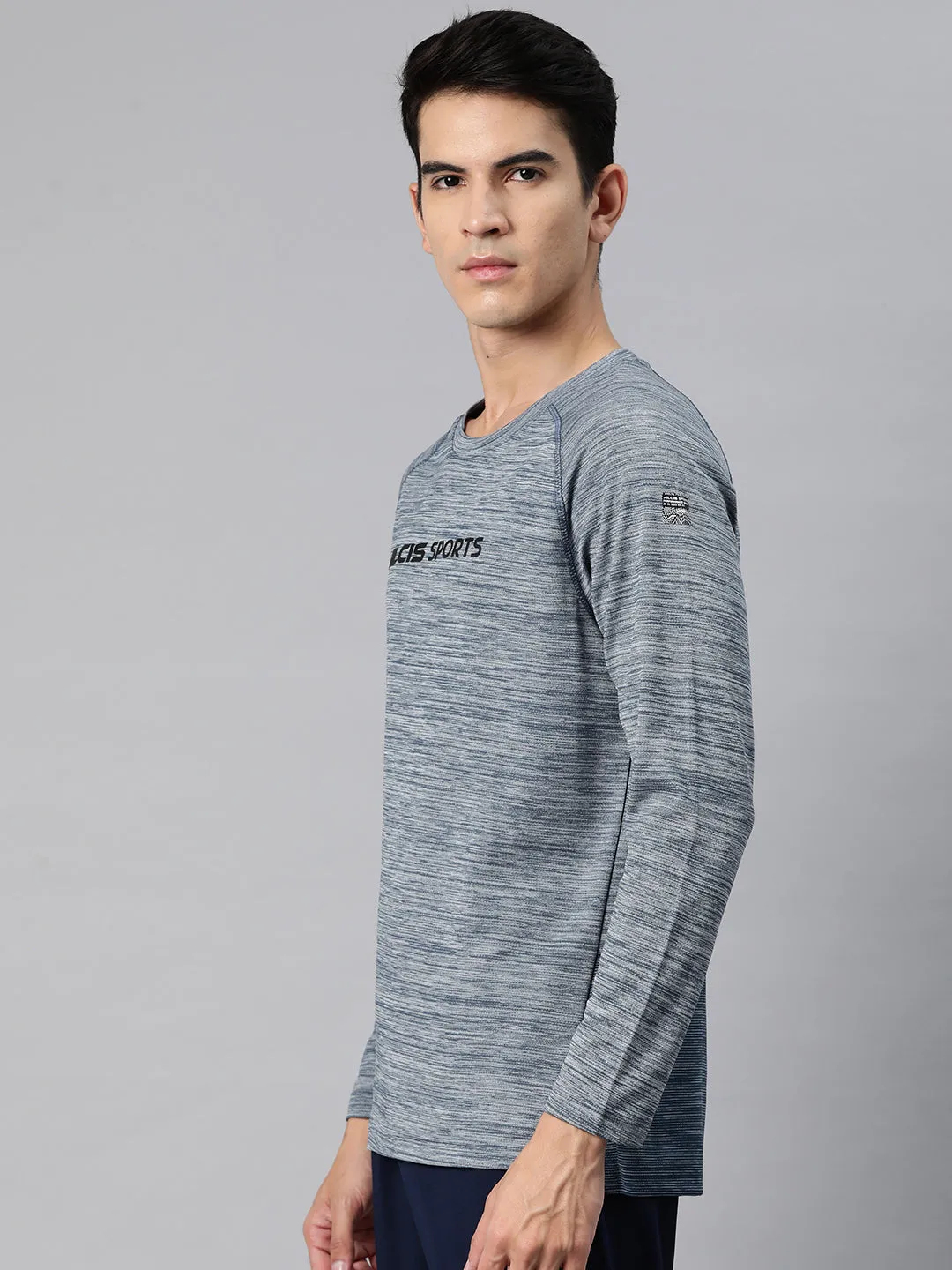Alcis Men Brand Logo Printed Anti Static Slim Fit T-shirt
