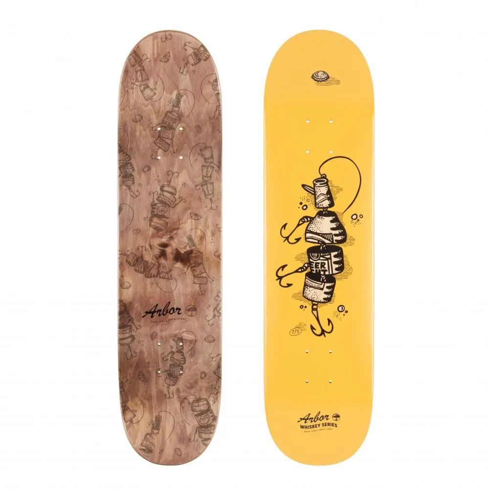 Arbor Whiskey Upcycle Custom Complete Skateboard - 7.75"