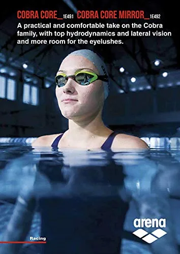 arena Cobra Core Swim Goggles Smoke, Army, Black
