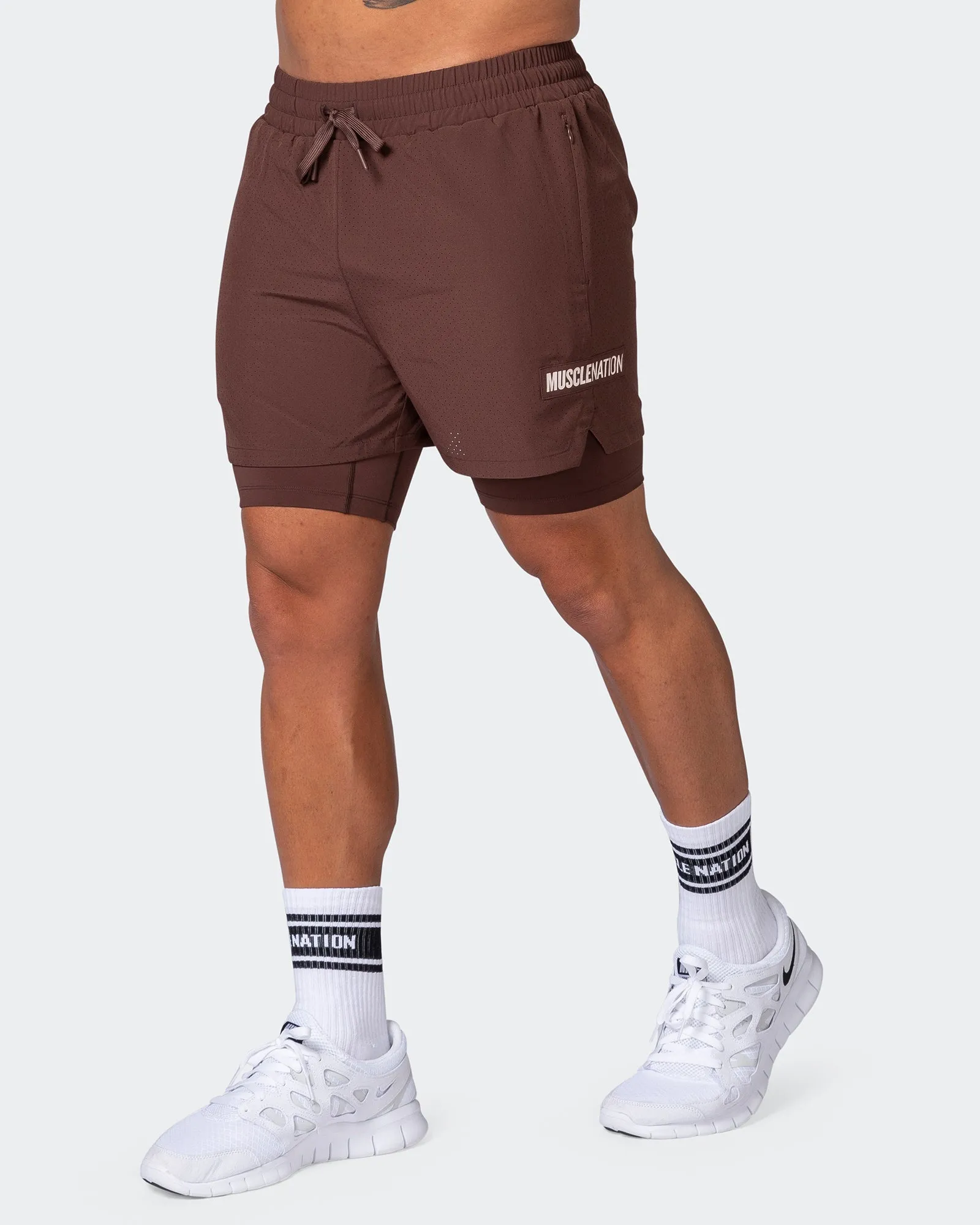 Armed Training Shorts - Coffee