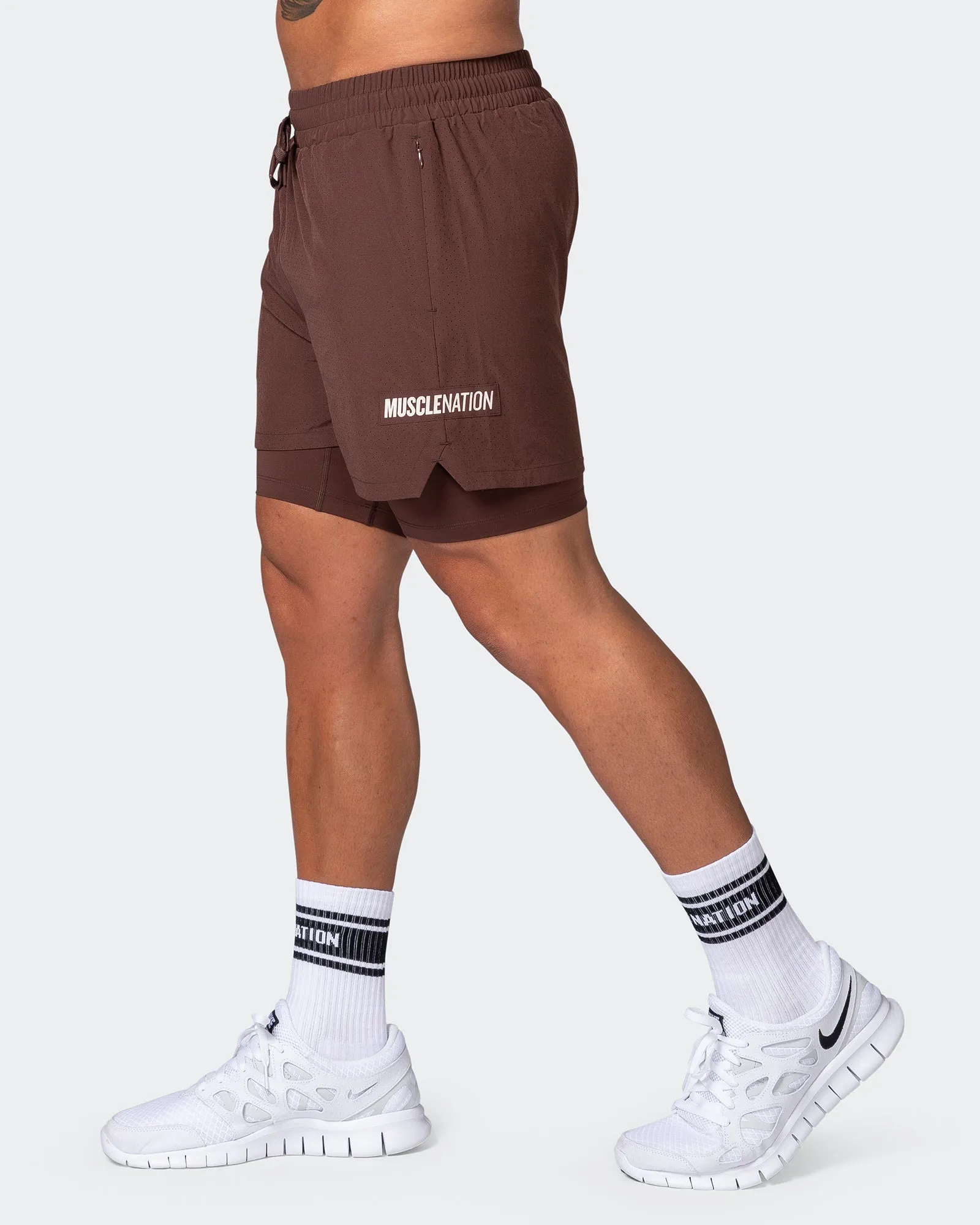 Armed Training Shorts - Coffee