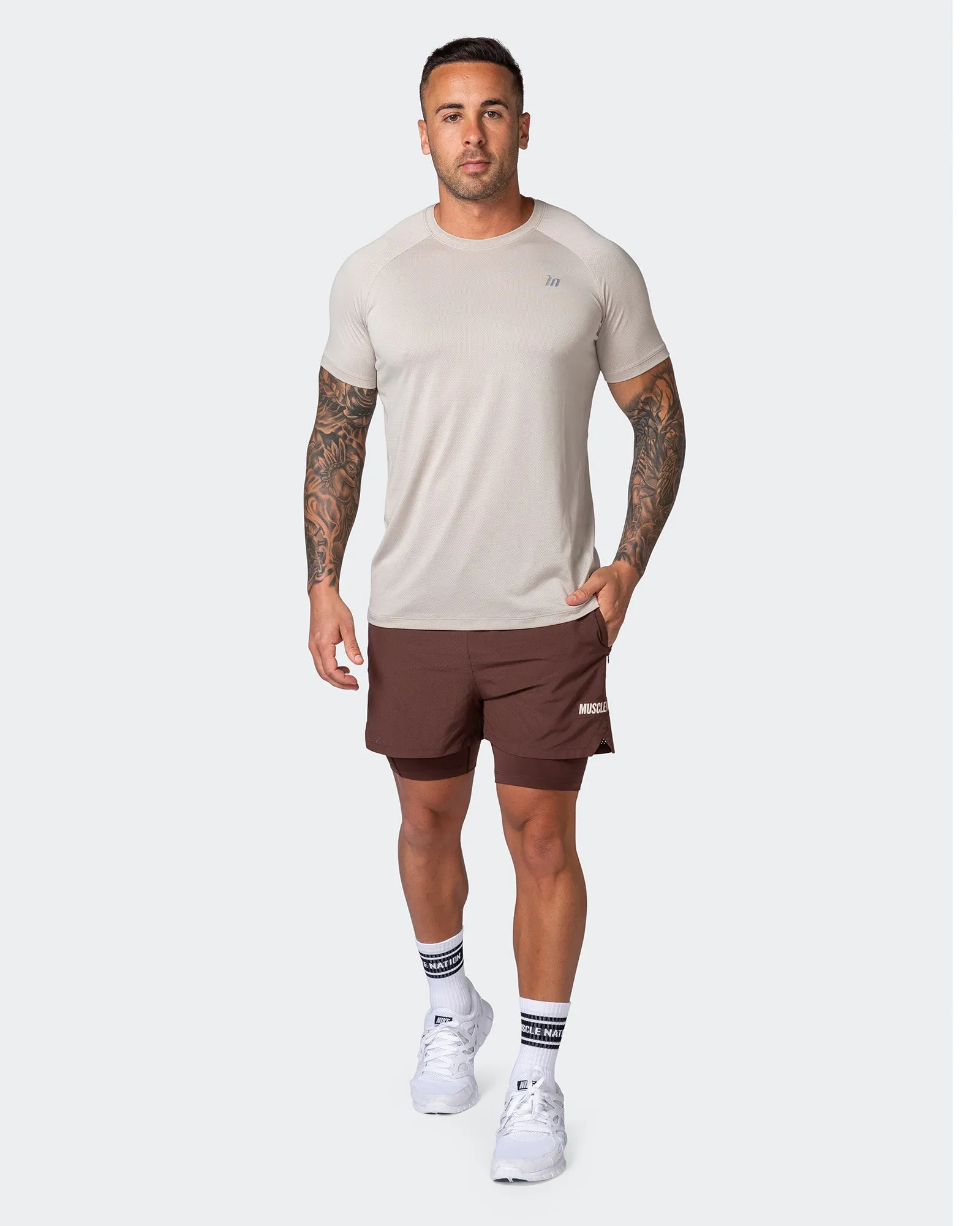 Armed Training Shorts - Coffee