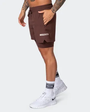 Armed Training Shorts - Coffee
