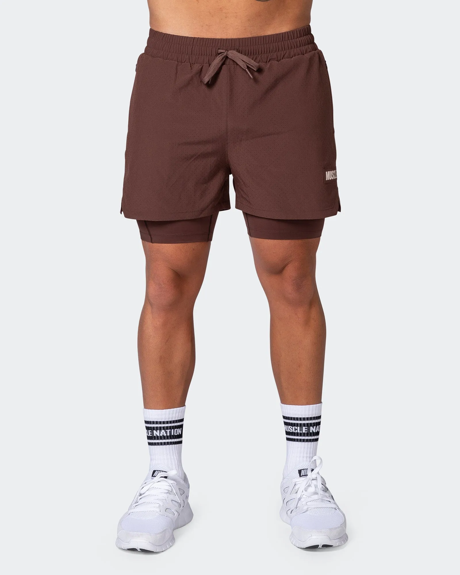 Armed Training Shorts - Coffee