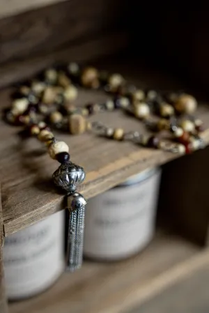 Ashlee Beaded Tassel Necklace