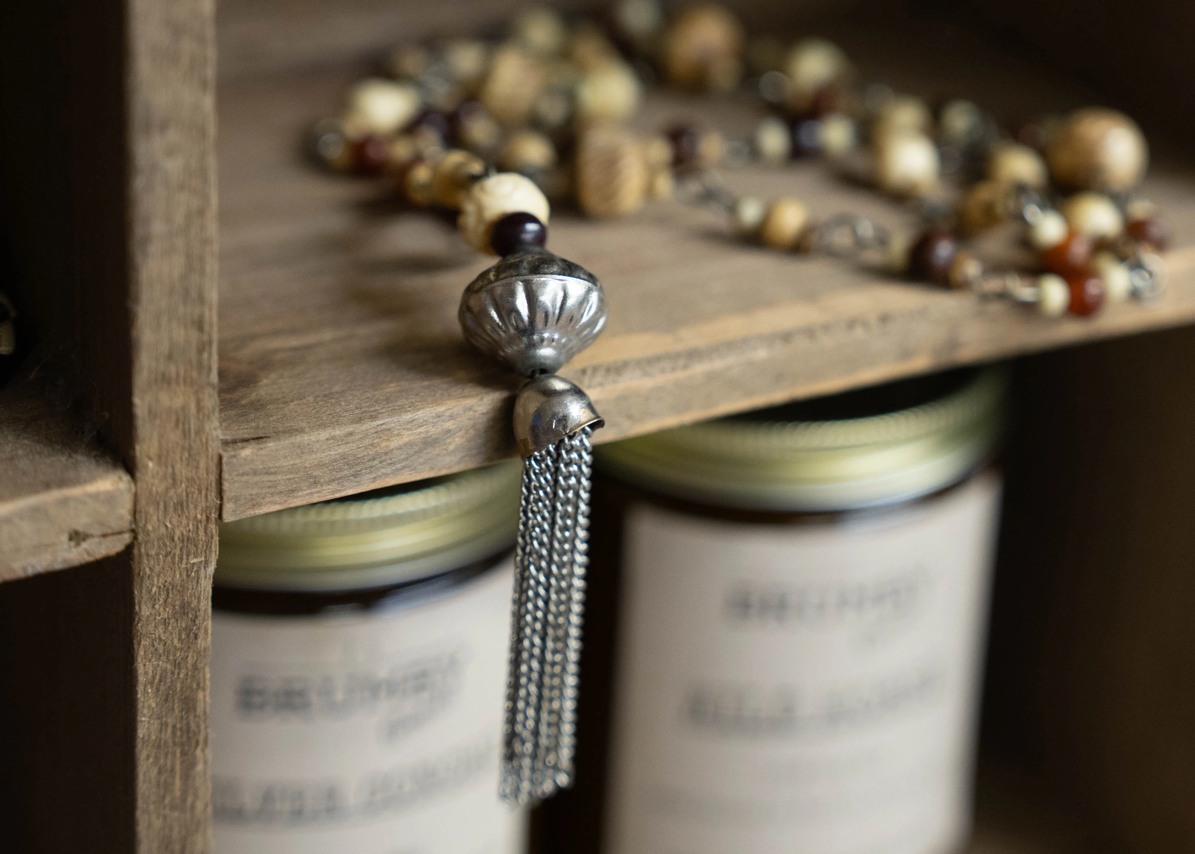 Ashlee Beaded Tassel Necklace