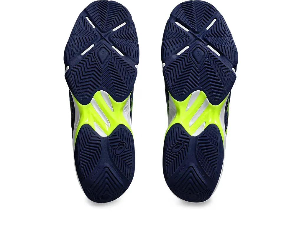 Asics Blade FF Badminton Shoes | Blue Expanse/Safety Yellow