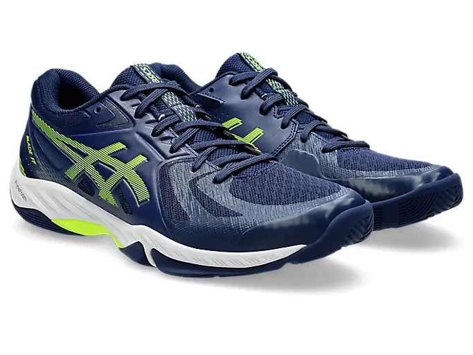 Asics Blade FF Badminton Shoes | Blue Expanse/Safety Yellow