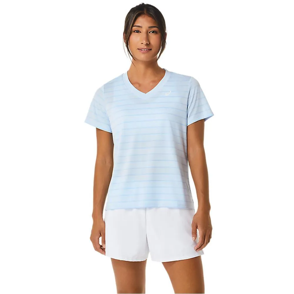 Asics Women's Court Stripe Top - Soft Sky