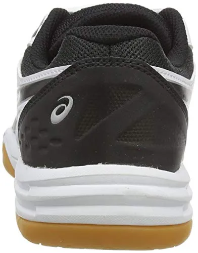 ASICS Women's Upcourt 4 White/Black Indoor Court Shoes-7 UK (40.5 EU) (9 US) (1072A055)