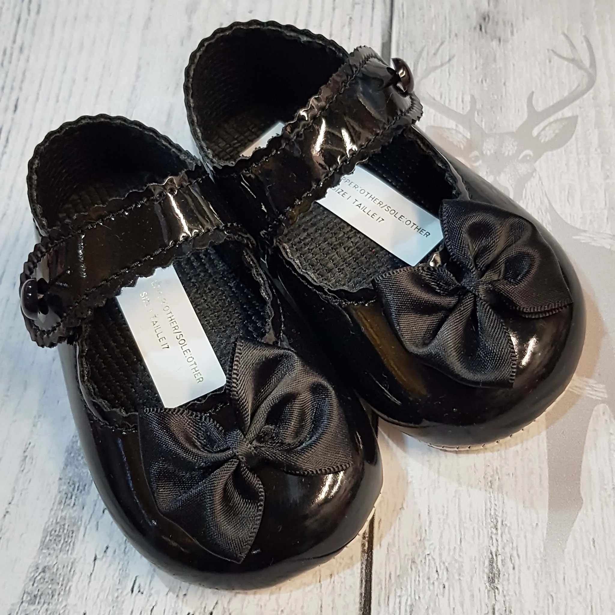 Baby Girl Shoes - Black Soft Sole