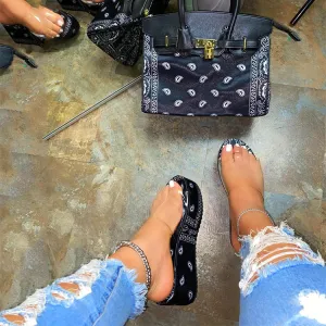 Bandana matching purse and shoes