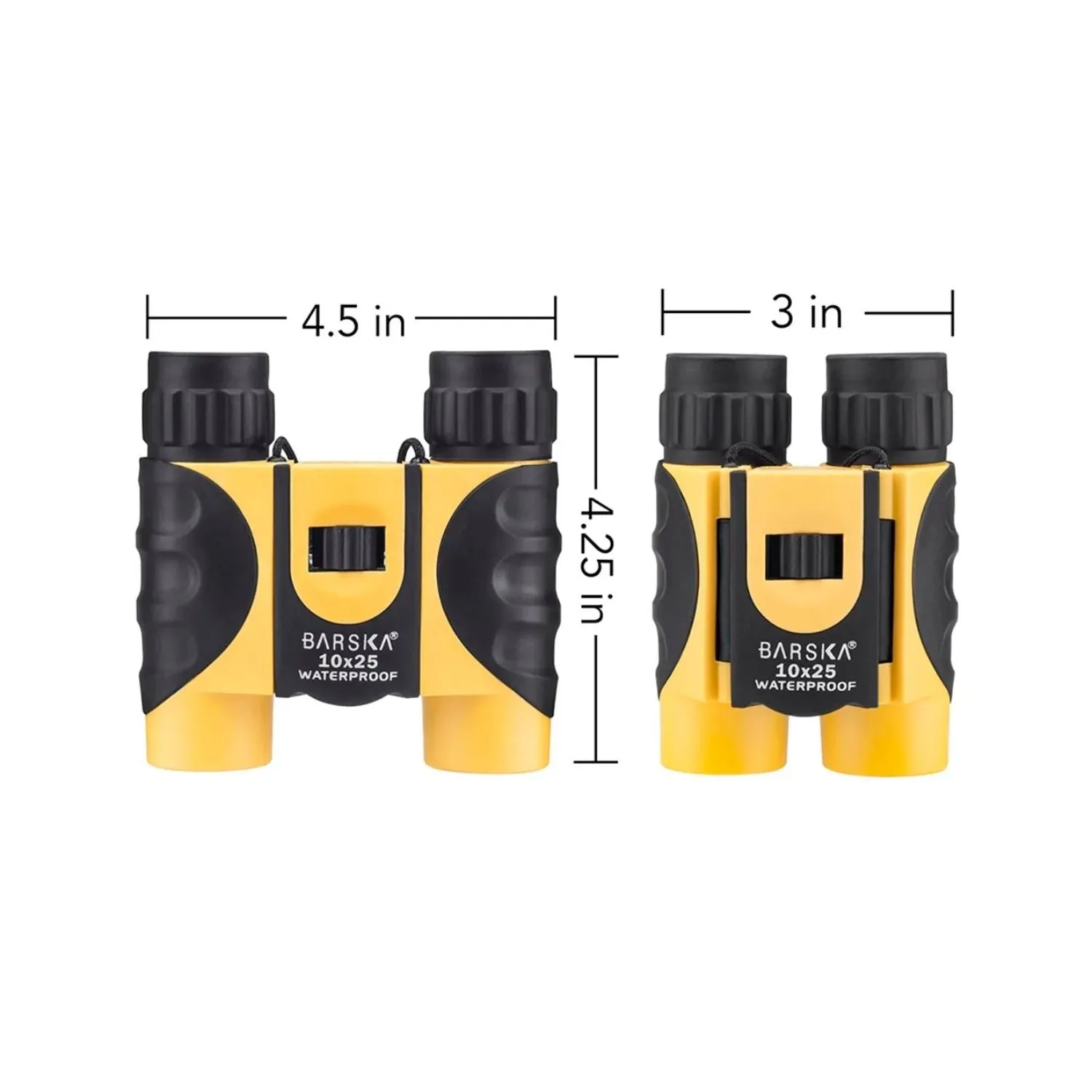 Barska 10x25mm Blueline Colorado Compact Waterproof Binoculars - Yellow