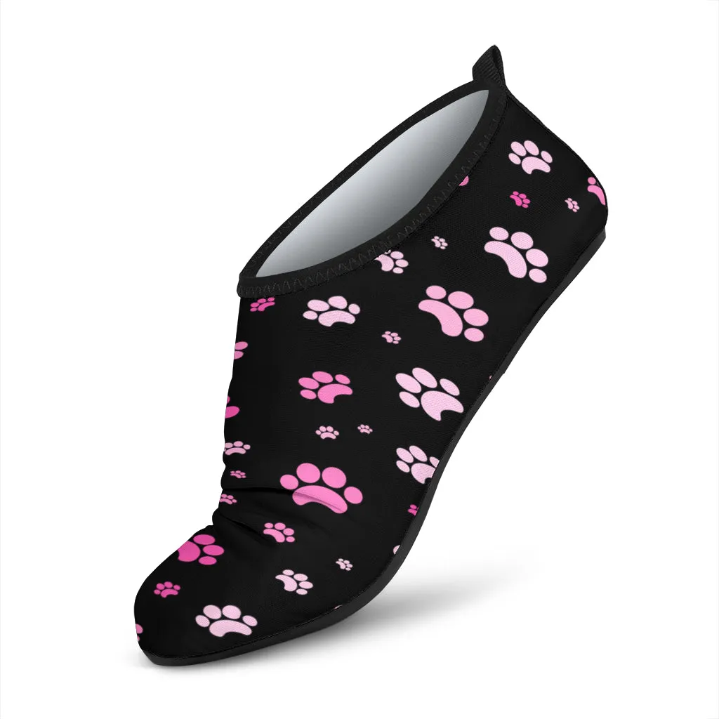 Beach Shoes - Pink Paw Print