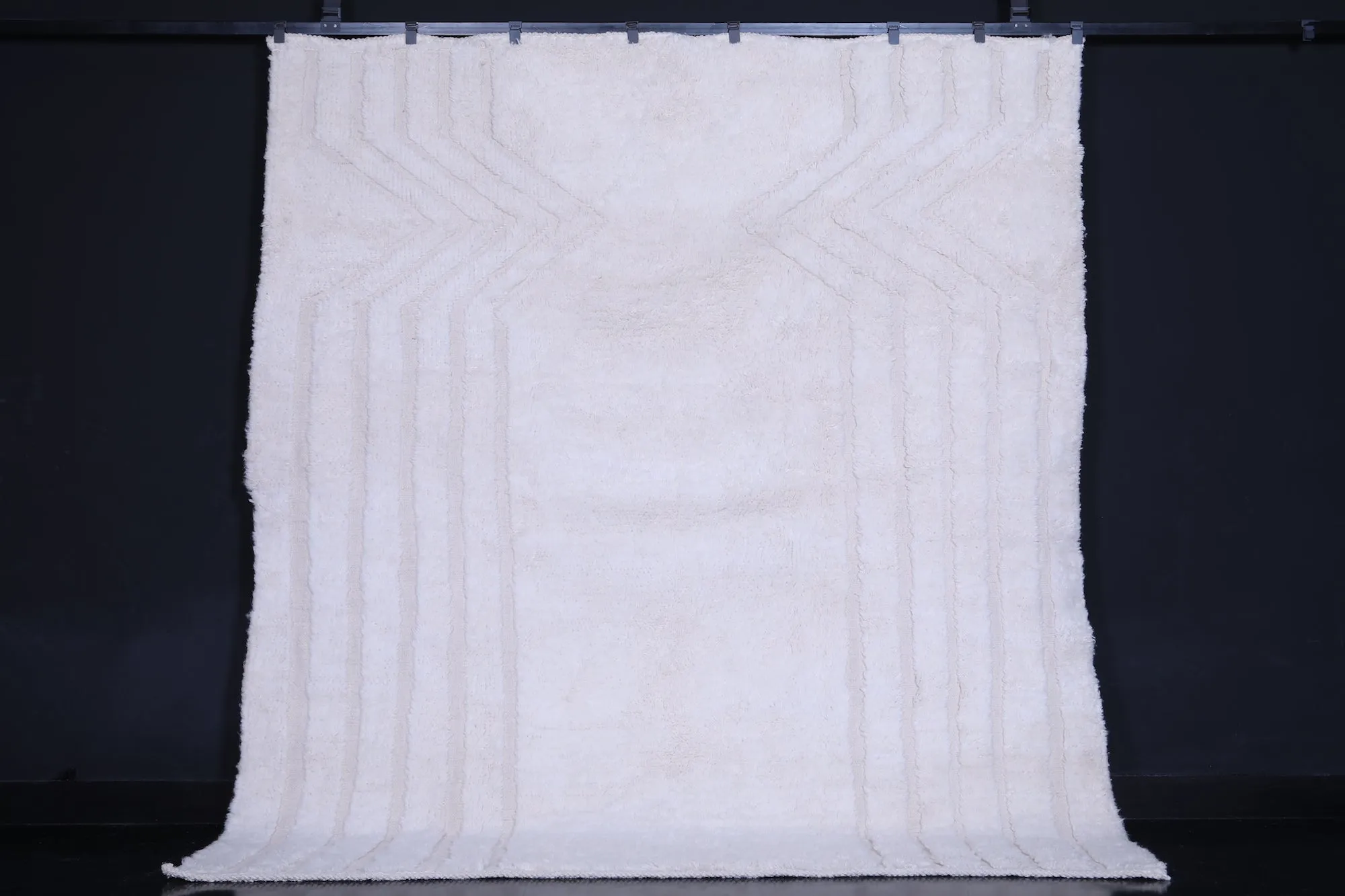 Beni Ourain Beige rug - Custom Wool rug - Azilal rug