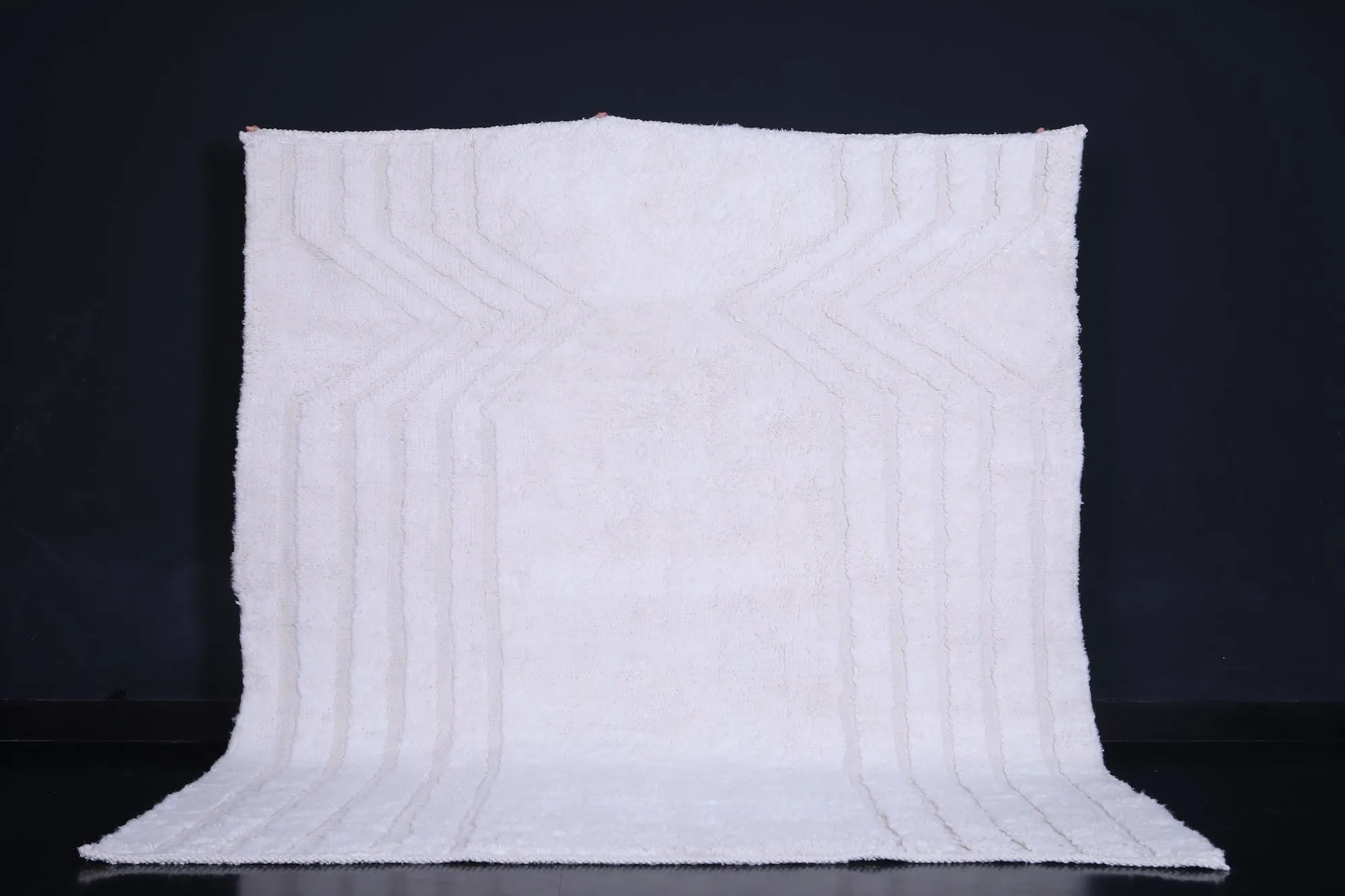 Beni Ourain Beige rug - Custom Wool rug - Azilal rug