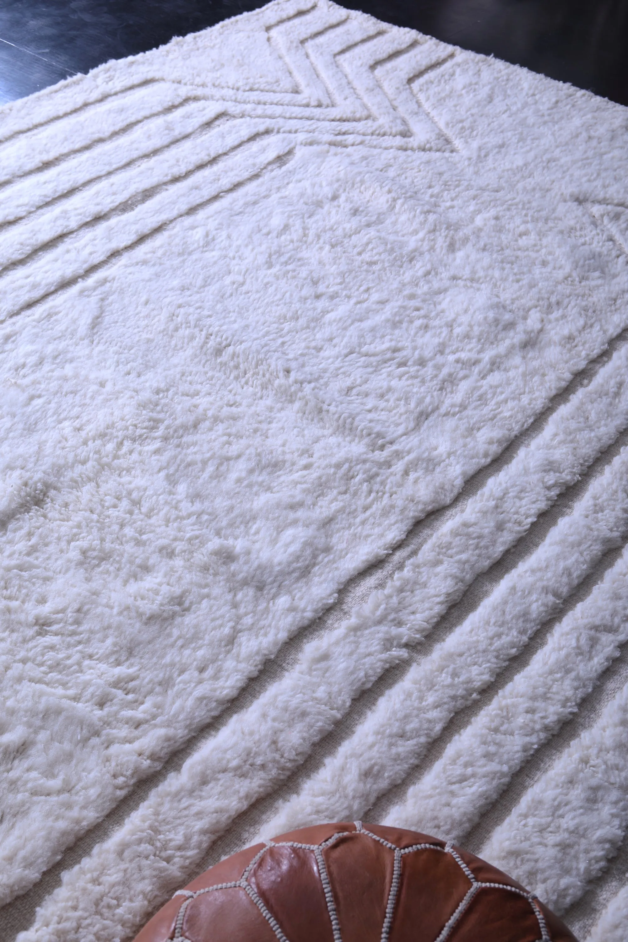 Beni Ourain Beige rug - Custom Wool rug - Azilal rug