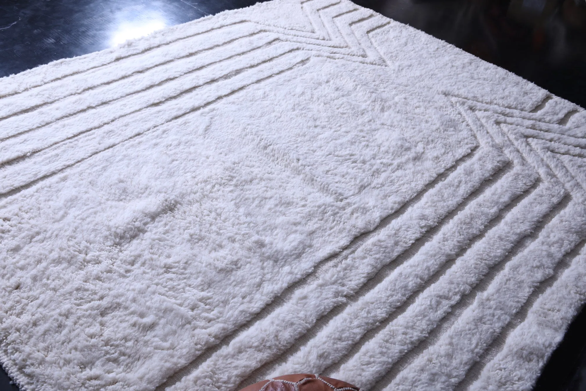 Beni Ourain Beige rug - Custom Wool rug - Azilal rug