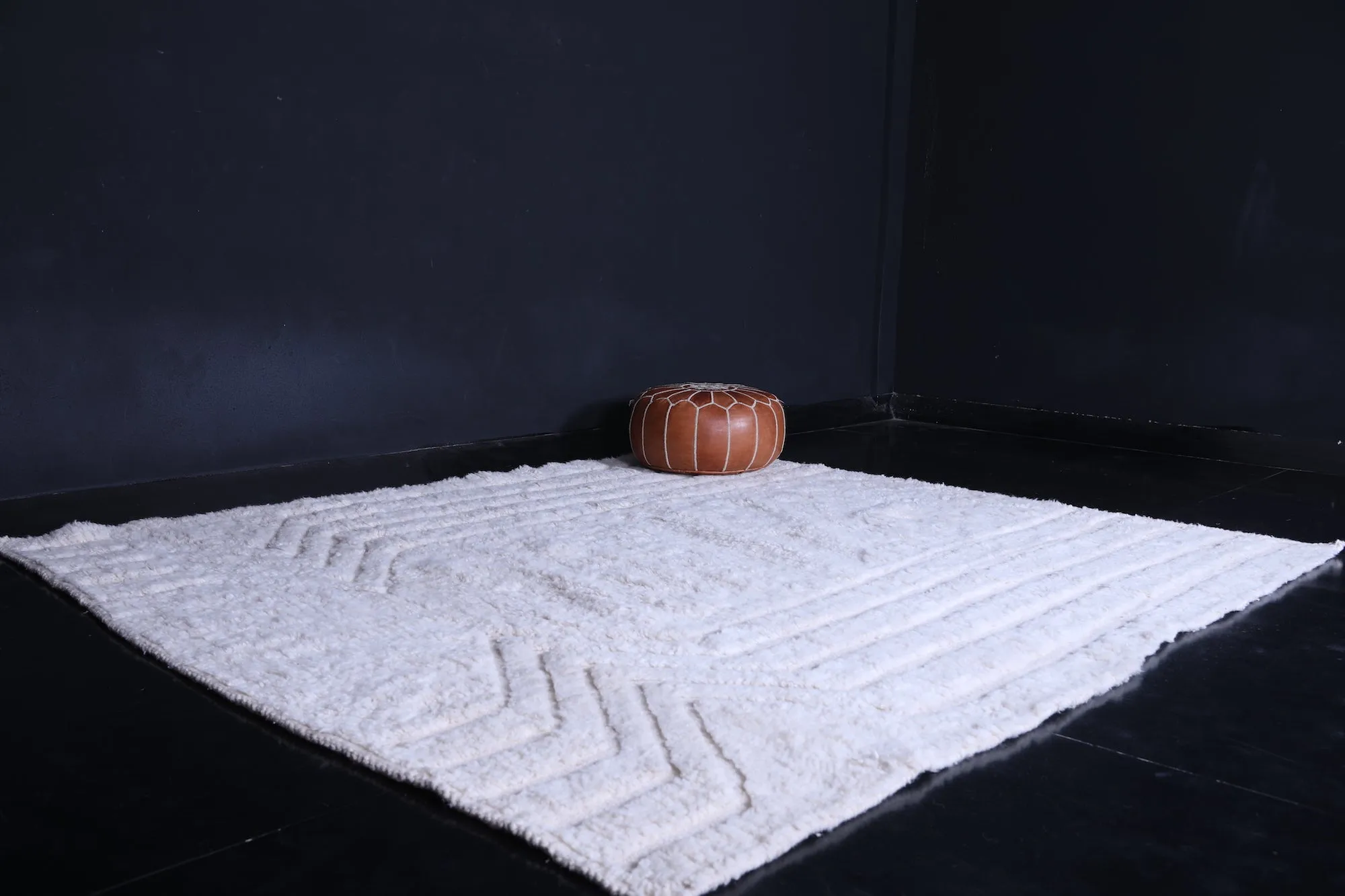 Beni Ourain Beige rug - Custom Wool rug - Azilal rug