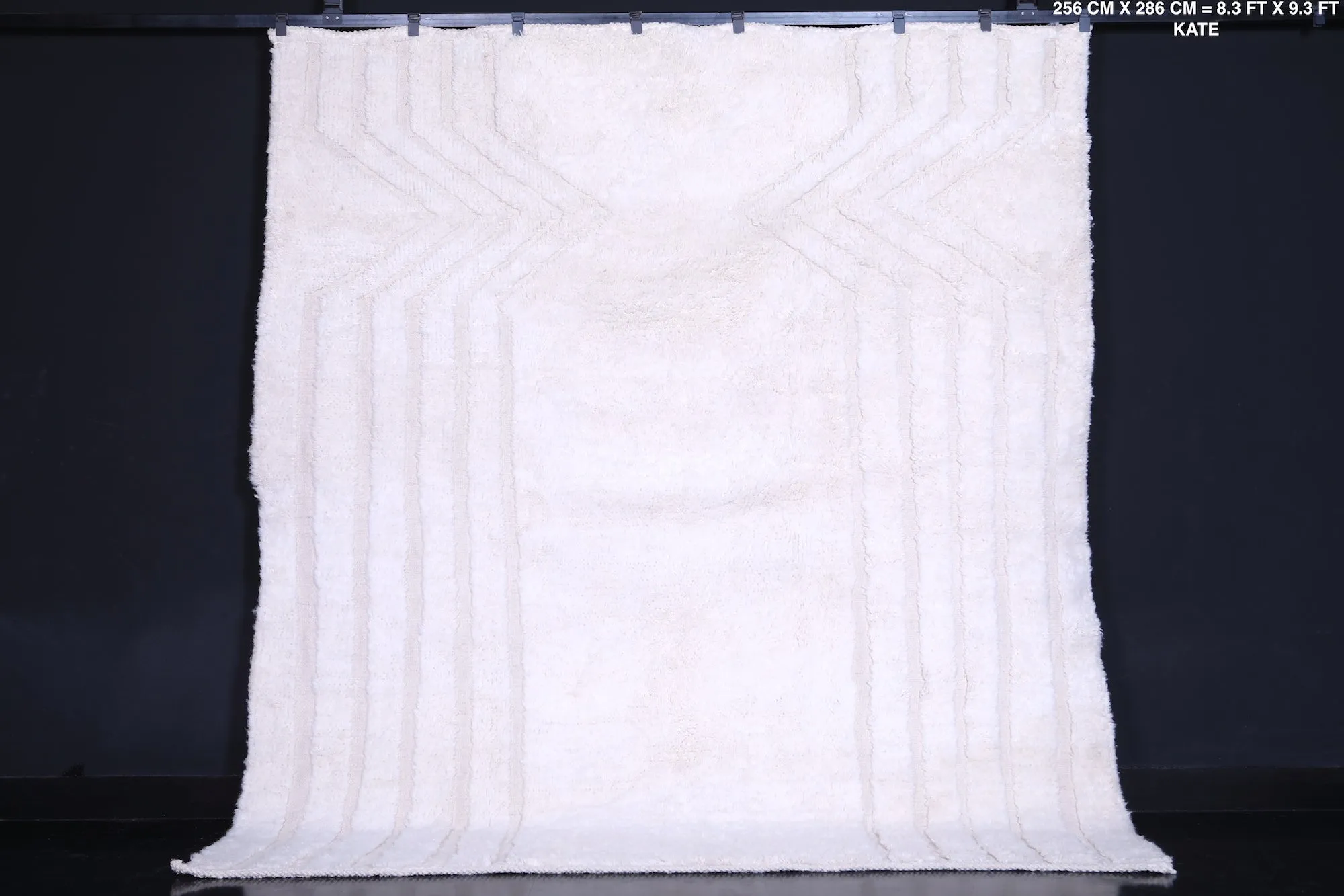 Beni Ourain Beige rug - Custom Wool rug - Azilal rug